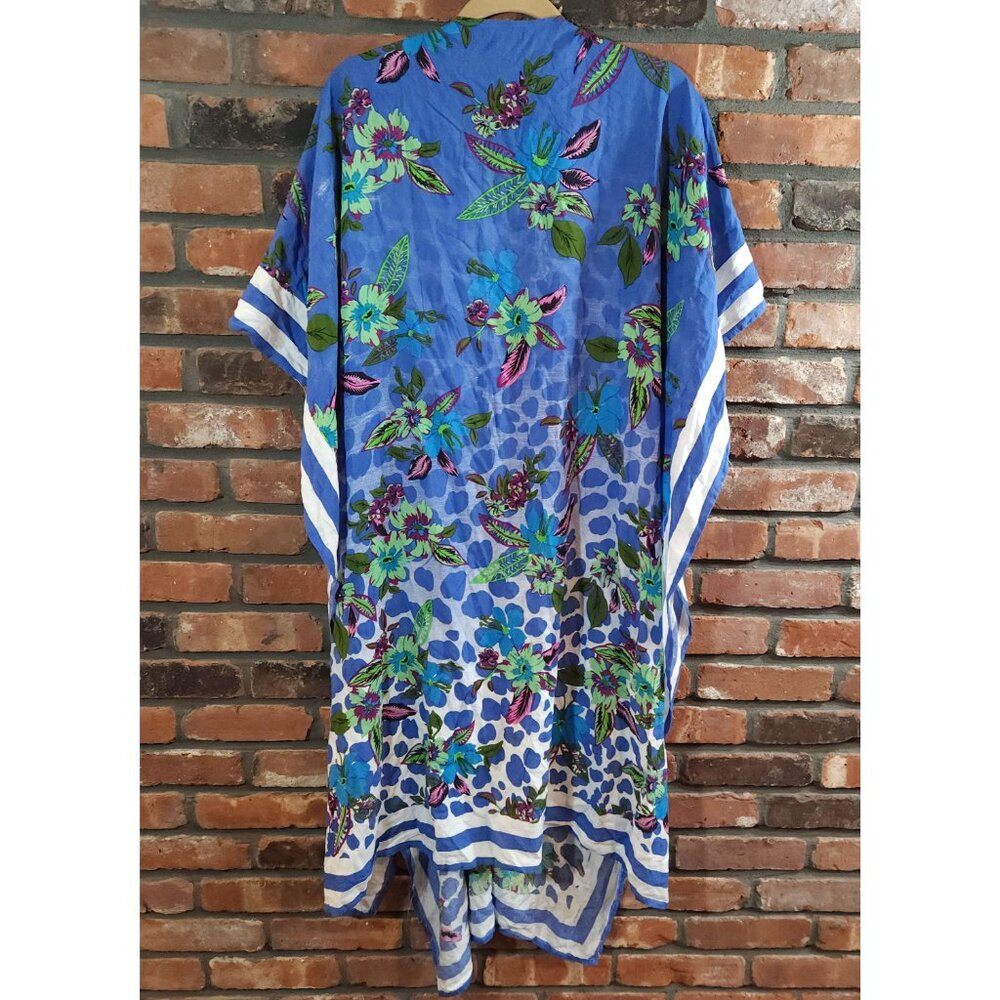 Steve Madden Open-front Floral Caftan Beach Cover-up Resortwear Women's O/S - Picture 5 of 7